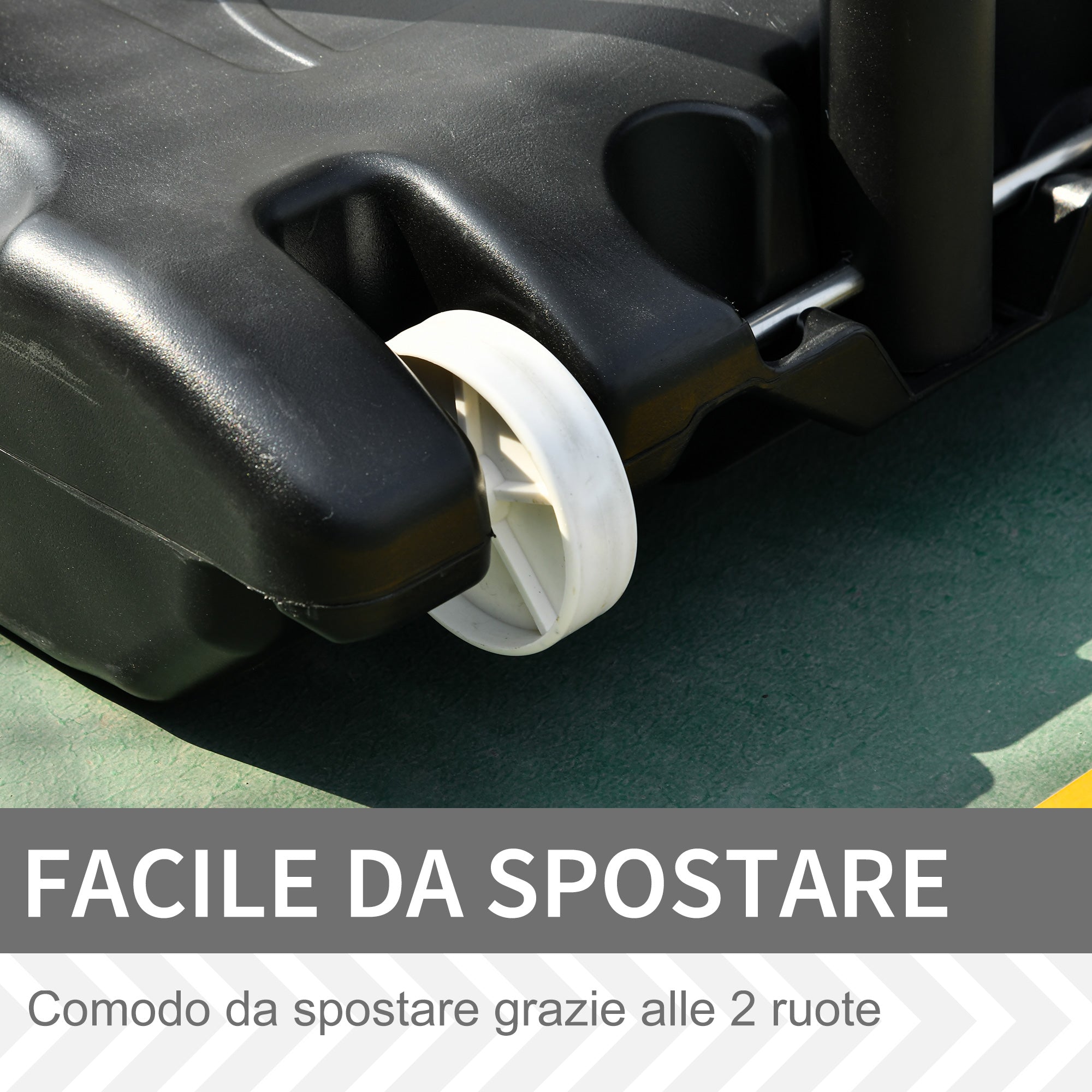 Easycomfort Canestro Basket Altezza Regolabile 160-210cm, Struttura in Acciaio e Base con Ruote, Tabellone in PE Trasparente