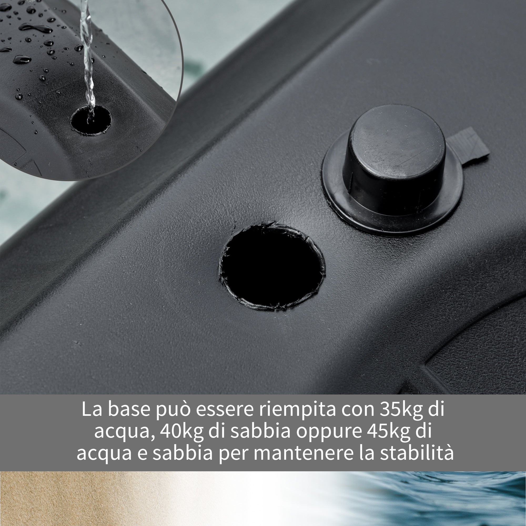 Easycomfort Canestro Basket Altezza Regolabile 160-210cm, Struttura in Acciaio e Base con Ruote, Tabellone in PE Trasparente