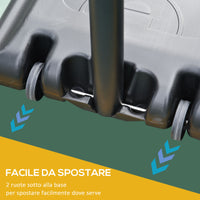 Easycomfort Canestro Basket Altezza Regolabile 160-305cm, Base con Ruote e Struttura in Acciaio, Tabellone in PVC Trasparente