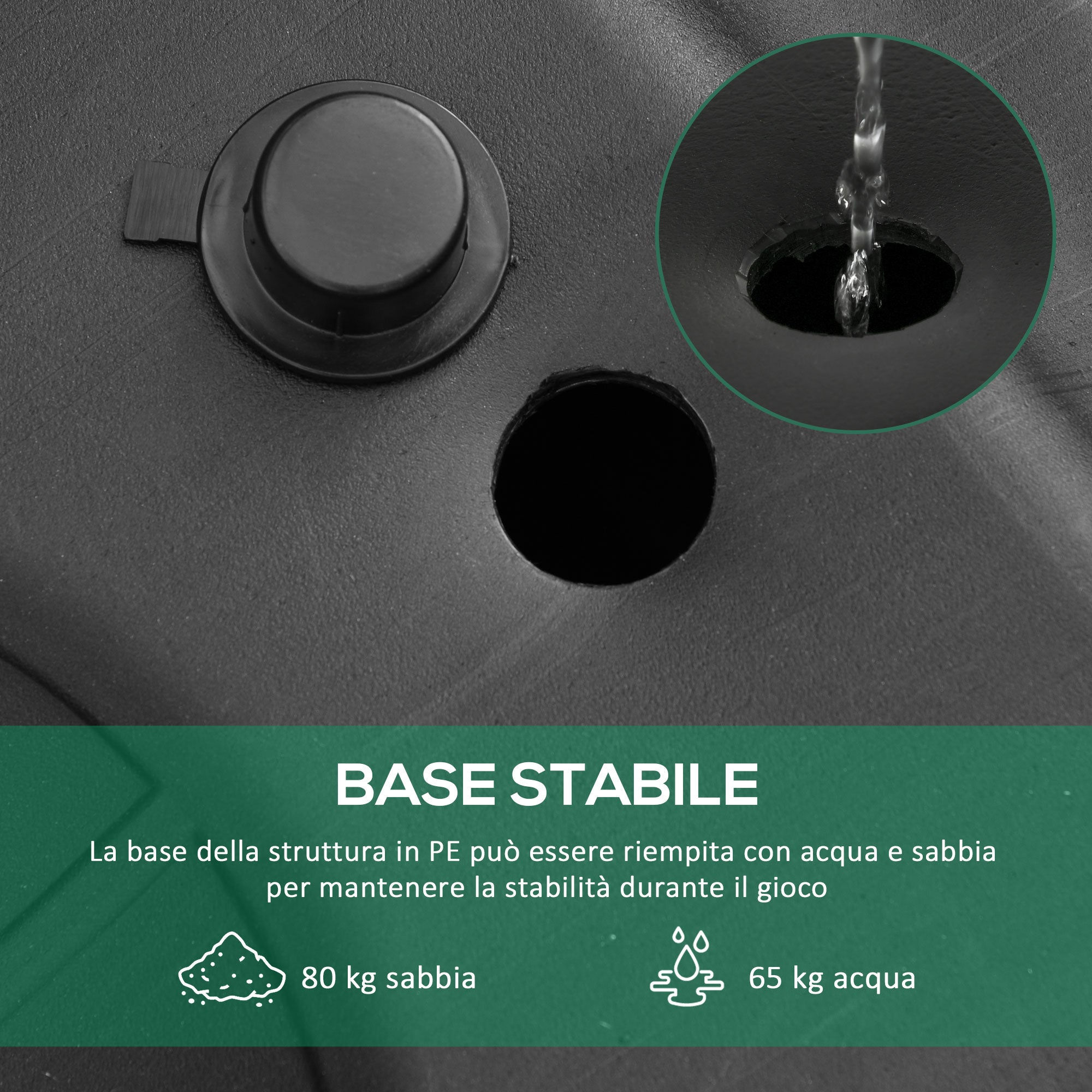 Easycomfort Canestro Basket Altezza Regolabile 160-305cm, Base con Ruote e Struttura in Acciaio, Tabellone in PVC Trasparente