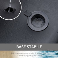 Easycomfort Canestro Basket per Adulti con Tabellone in PVC Regolabile 210-260cm Ruote Integrate Bianco