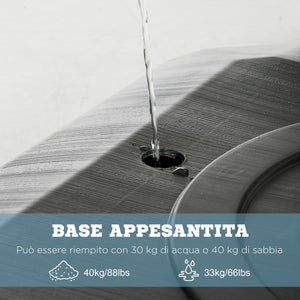 Easycomfort Canestro Basket in Acciaio, Regolabile in Altezza e portatile con Tabellone e Ruote, 107x70cm, Nero e rosso