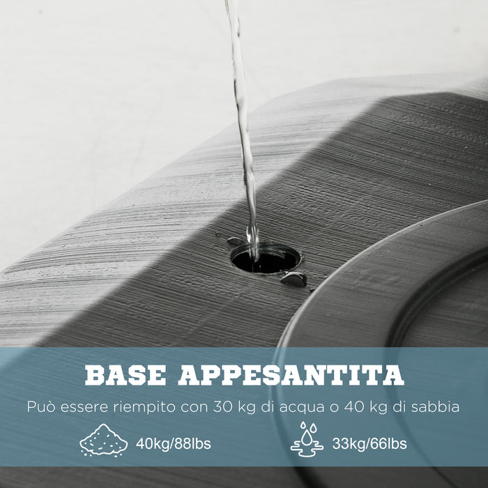 Easycomfort Canestro Basket in Acciaio, Regolabile in Altezza e portatile con Tabellone e Ruote, 107x70cm, Nero e rosso