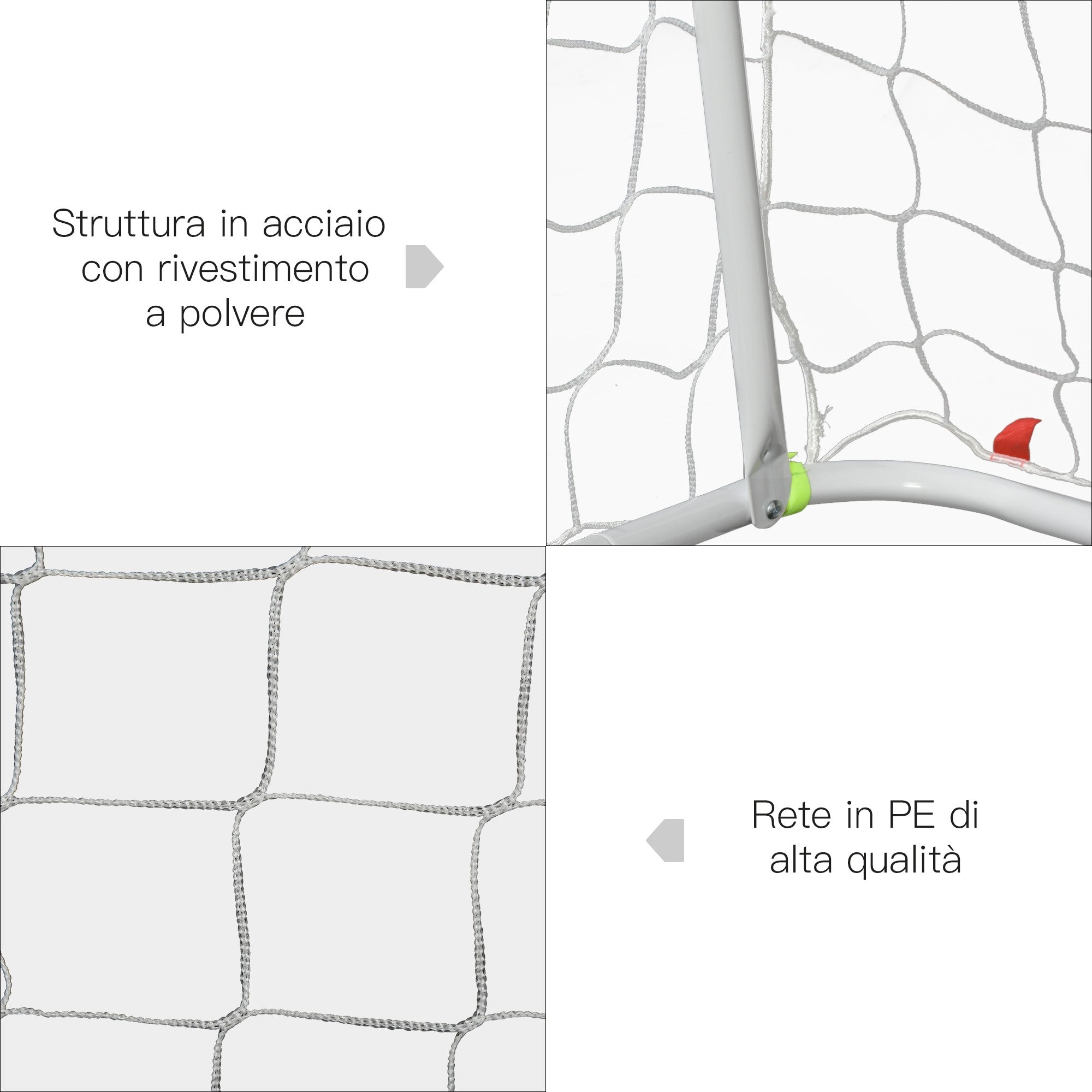 Easycomfort Porta da Calcio da Esterno in Metallo con Bersaglio e Pali in Tessuto Oxford, 186x62x123 cm, Gialla