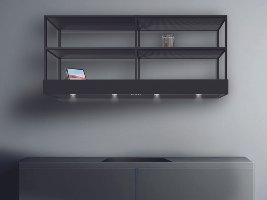 CAPPA MENSOLA PARETE -cm 180X48 â€“ Nera - 900 m3/h