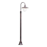 Palo Esterno Classico Latina Metallo Ceramica Nero Sfumato Rame 1 Luce E27