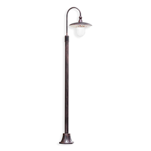 Palo Esterno Classico Latina Metallo Ceramica Nero Sfumato Rame 1 Luce E27