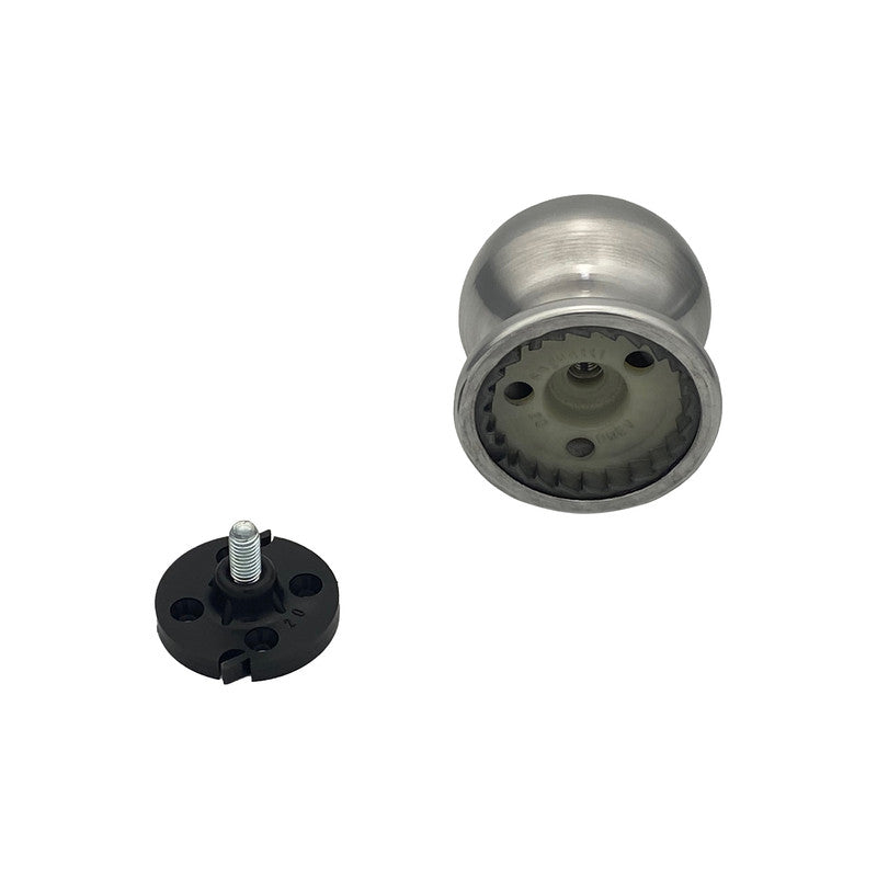 Pomolo fisso per porta SAGUATTI A69/70LB in alluminio argento lucido