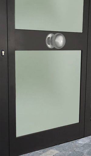 Pomolo fisso per porta SAGUATTI A69/70LB in alluminio argento lucido