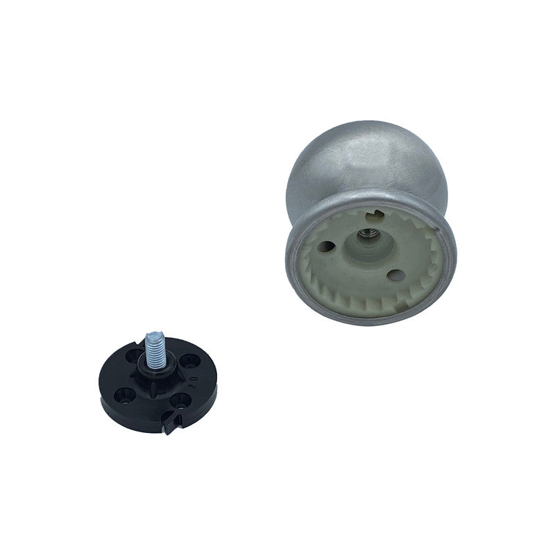 Pomolo fisso per porta SAGUATTI A69/70MB in alluminio argento satinato