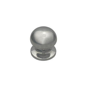 Pomolo fisso per porta SAGUATTI A69/70LB in alluminio argento lucido
