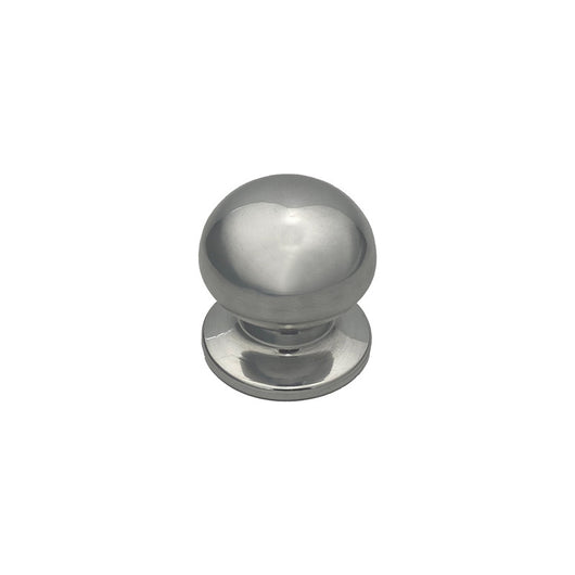 Pomolo fisso per porta SAGUATTI A69/70LB in alluminio argento lucido