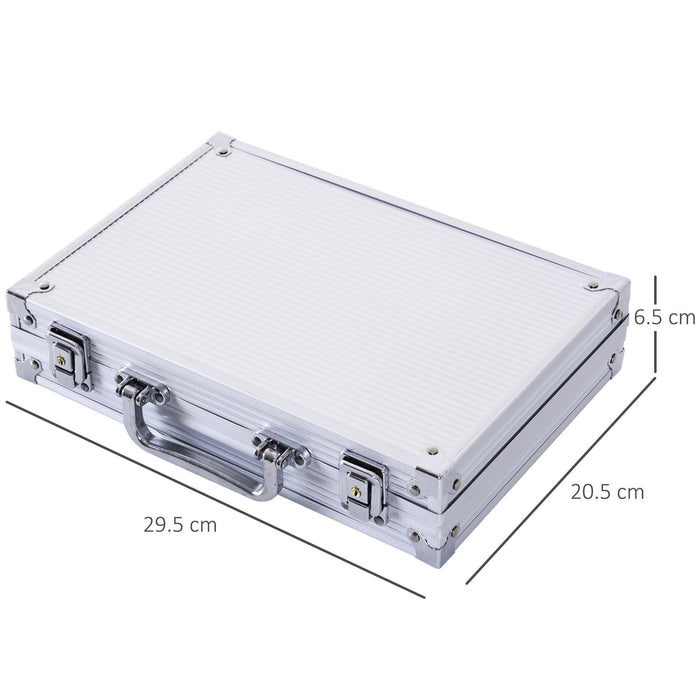 Easycomfort Valigetta Poker Professionale in Alluminio, Set Poker con 200 Fiches e 2 Mazzi per Texas hold'em e Blackjack