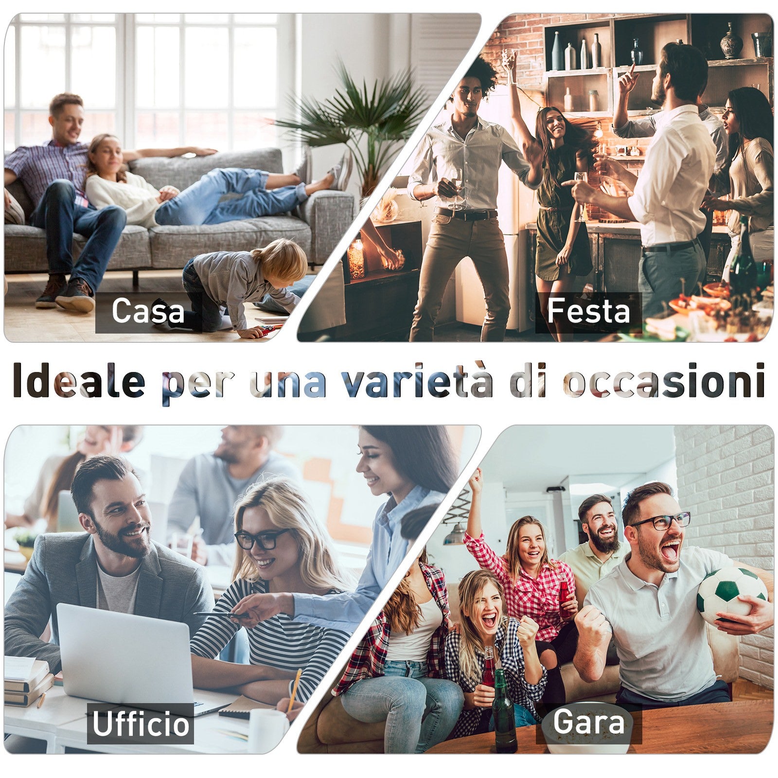 Easycomfort Calcio Balilla Professionale per Adulti e Famiglia in MDF, Tavolo da Biliardo Billiardino con 2 Palline, Segnapunti e 22 Giocatori, 122x61x80.7cm