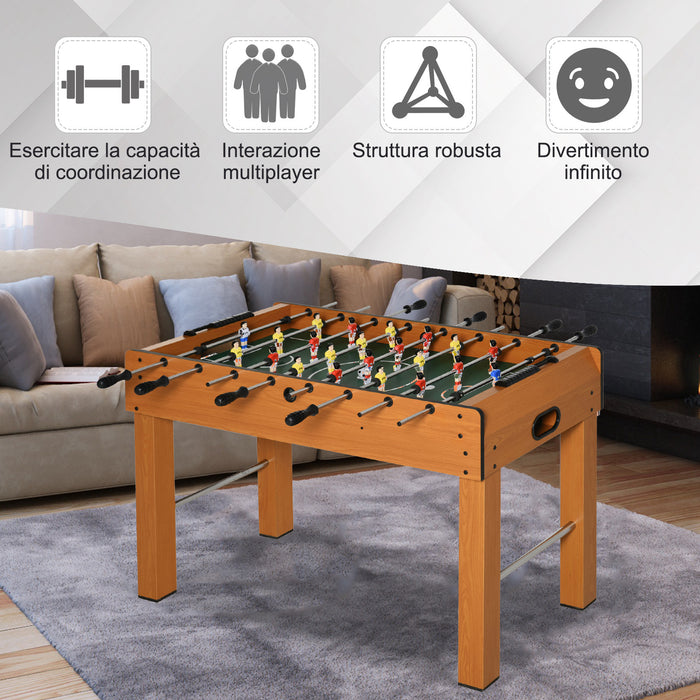 Easycomfort Calcio Balilla Professionale per Adulti e Famiglia in MDF, Tavolo da Biliardo Billiardino con 2 Palline, Segnapunti e 22 Giocatori, 122x61x80.7cm