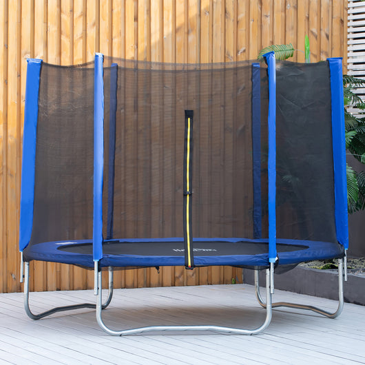 Easycomfort Trampolino Elastico Esterni con Rete di Sicurezza e Pali Imbottiti per Adulti e Bambini, 244x244x205cm