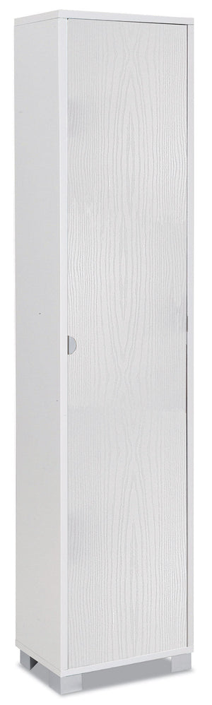 Armadio 1 Anta 43x190x29 cm Bianco Fiammato