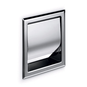 Inda - Portarotolo carta igienica da incasso con coperchio in acciaio