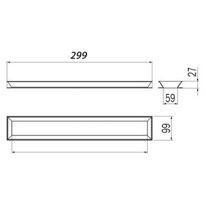 Inda - Modulo porta asciugamani Indissima L.30 cm in acciaio spazzolato