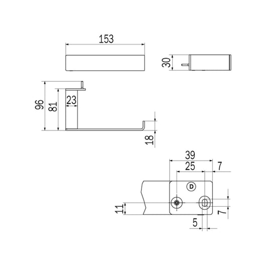 Inda - Portarotolo destro Indissima - Chrome in acciaio lucido
