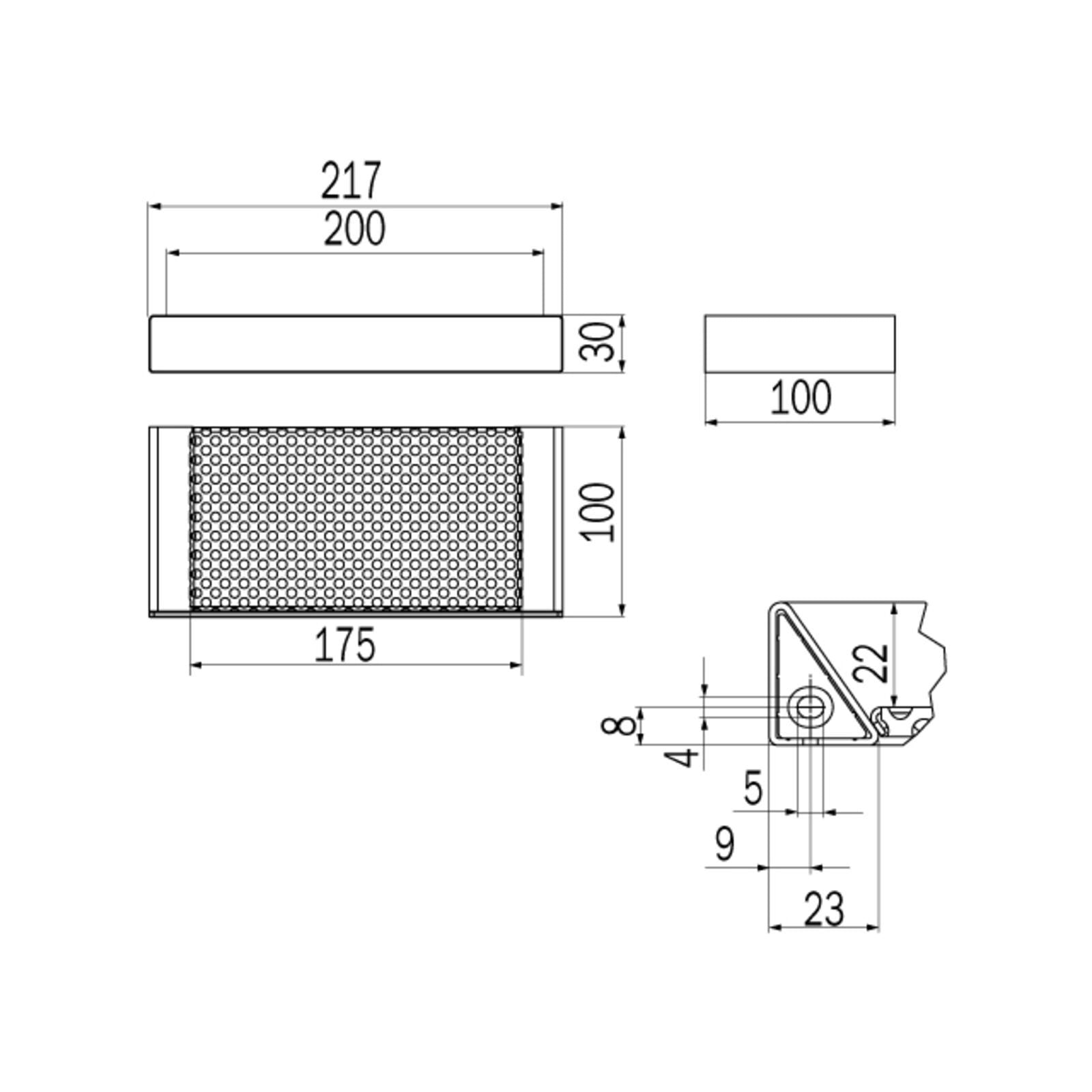 Inda - Cestino portaoggetti Indissima Chrome L.21 H.3 cm in acciaio lucido