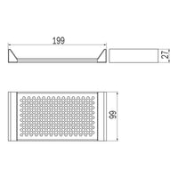 Inda - Modulo cestino portaoggetti basso Indissima in acciaio spazzolato