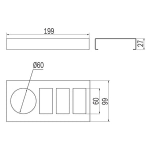 Inda - Modulo porta phon/piastra/spazzola Indissima in acciaio spazzolato