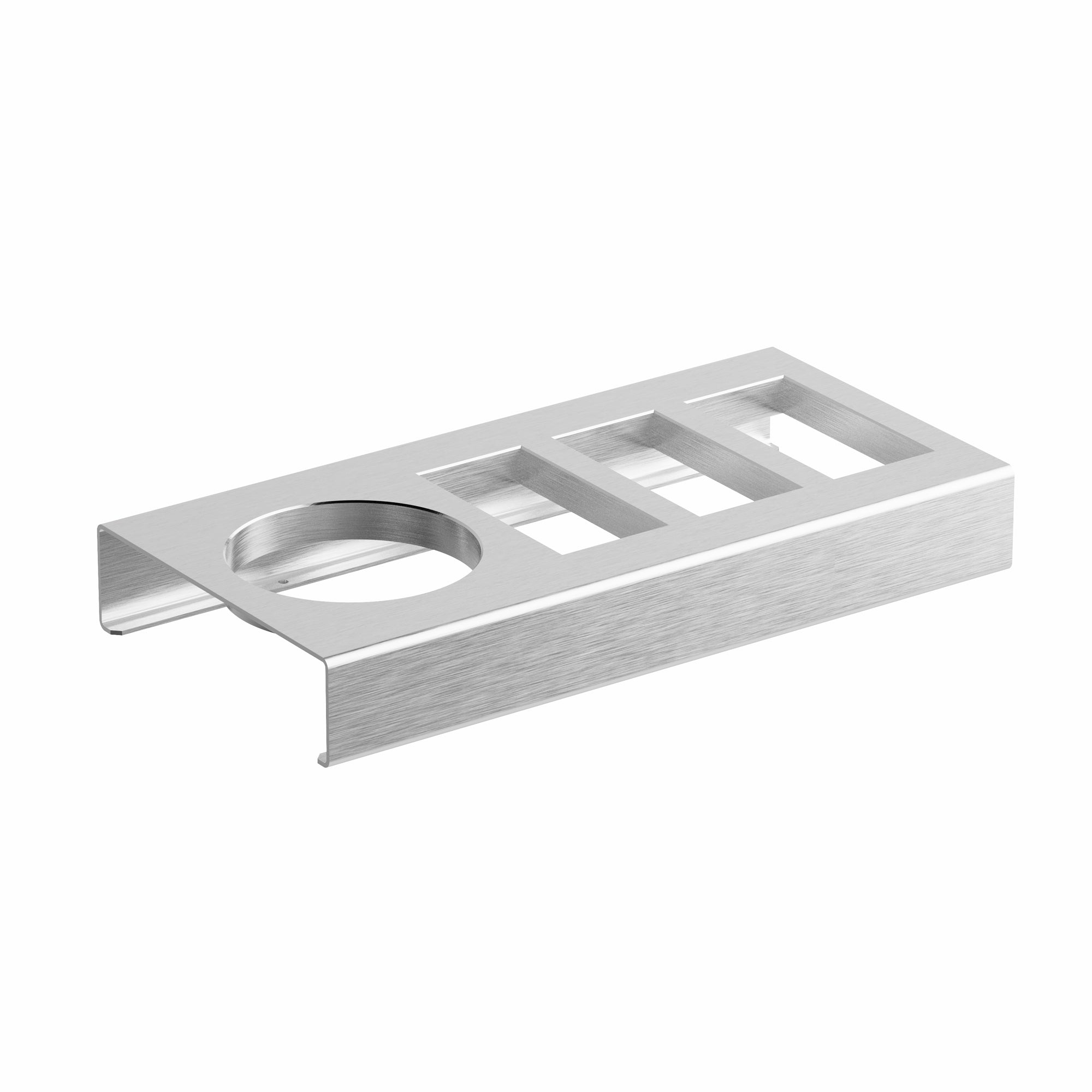 Inda - Modulo porta phon/piastra/spazzola Indissima in acciaio spazzolato