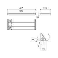 Inda - Porta teli Indissima - Chrome in acciaio lucido L.61,7 cm