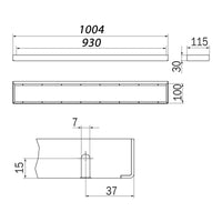 Inda - Barra multifunzione Indissima L.100 cm in acciaio spazzolato