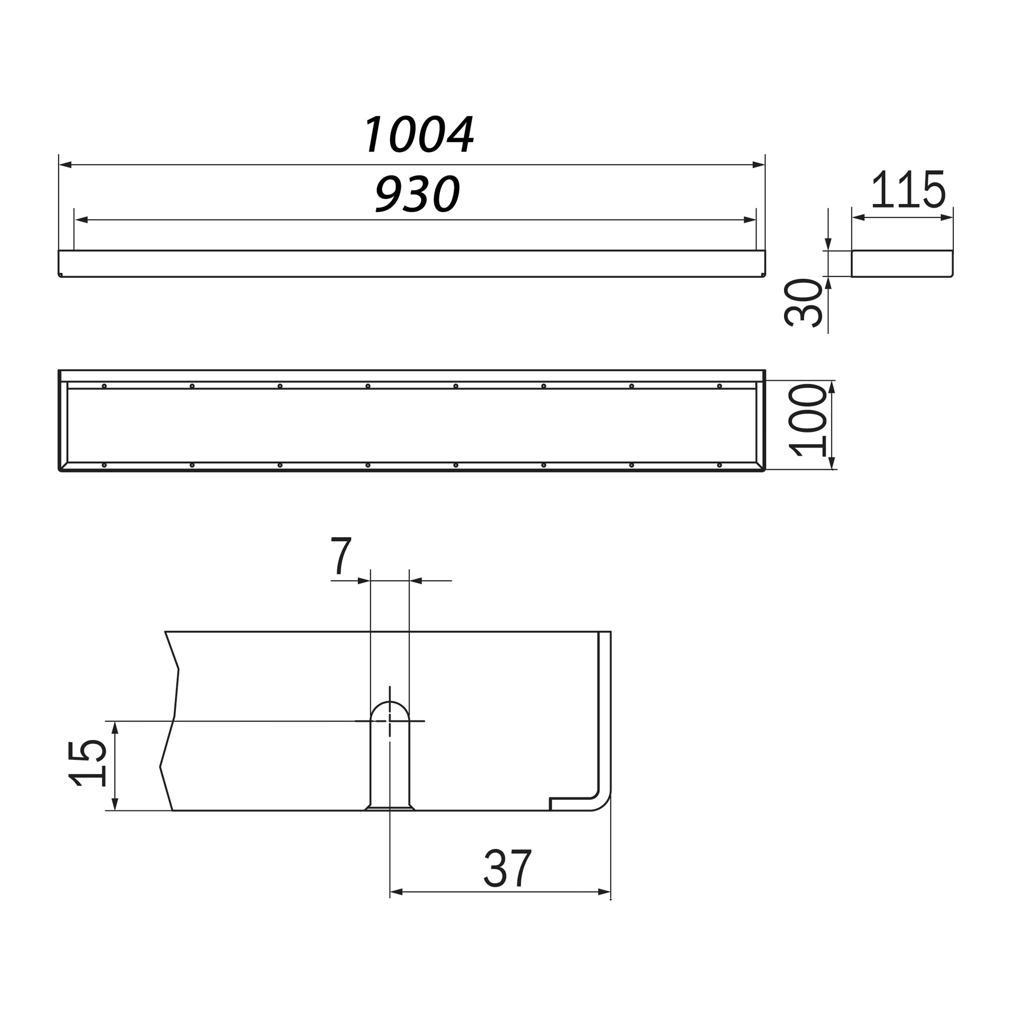 Inda - Barra multifunzione Indissima L.100 cm in acciaio spazzolato
