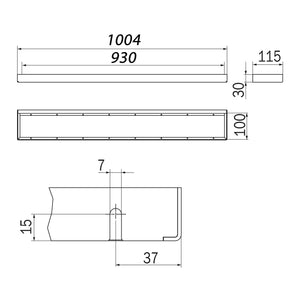Inda - Barra multifunzione Indissima L.100 cm in acciaio spazzolato