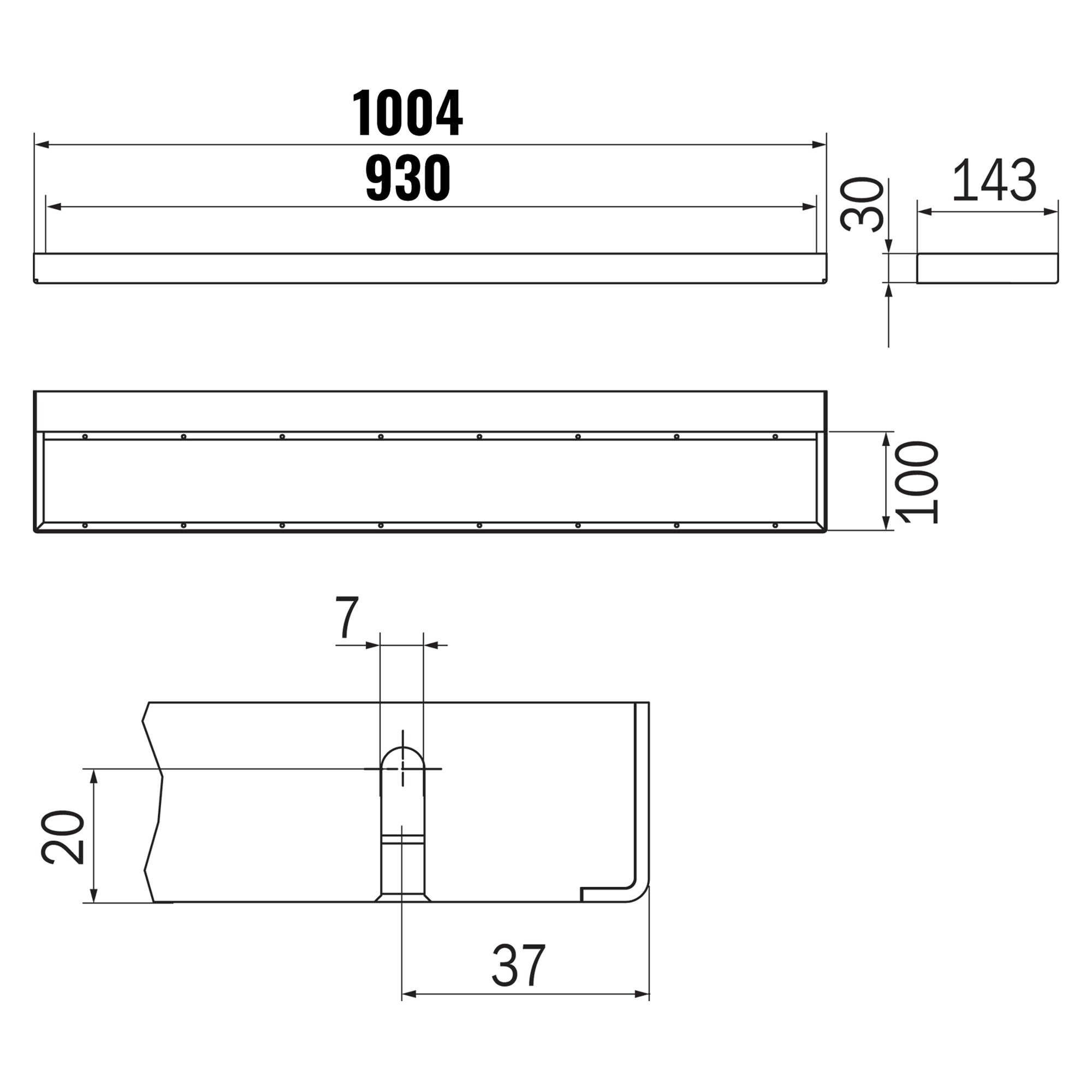 Inda - Barra multifunzione sottospecchio Indissima L.100cm acciaio spazzolato