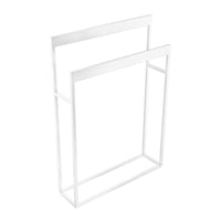 Inda - Piantana con 2 porta asciugamani Indissima in acciaio bianco