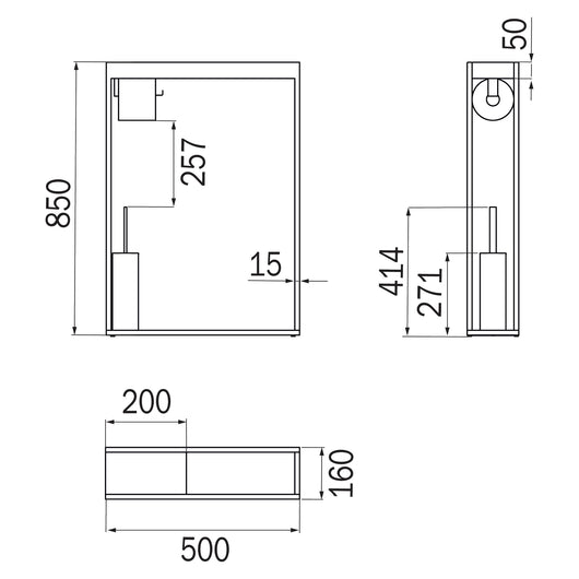 Inda - Piantana con portarotolo/portascopino Indissima in acciaio spazzolato
