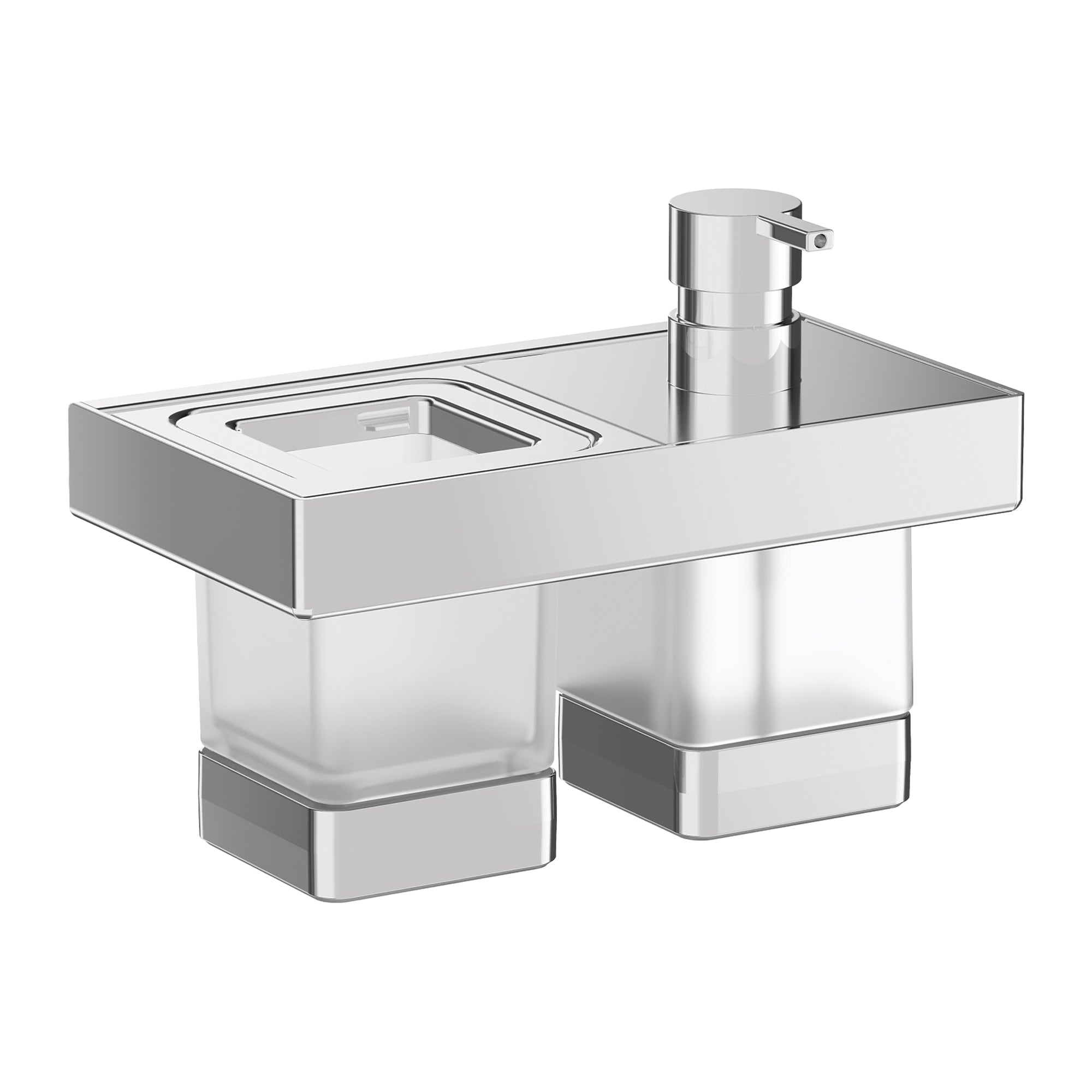 Inda - Set Indissima porta spazzolini/dispenser sapone cromo lucido