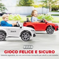 Macchina Elettrica per Bambini 3-5 Anni AUDI TT con Telecomando, Portiere Apribili e Fari LED, Bianco