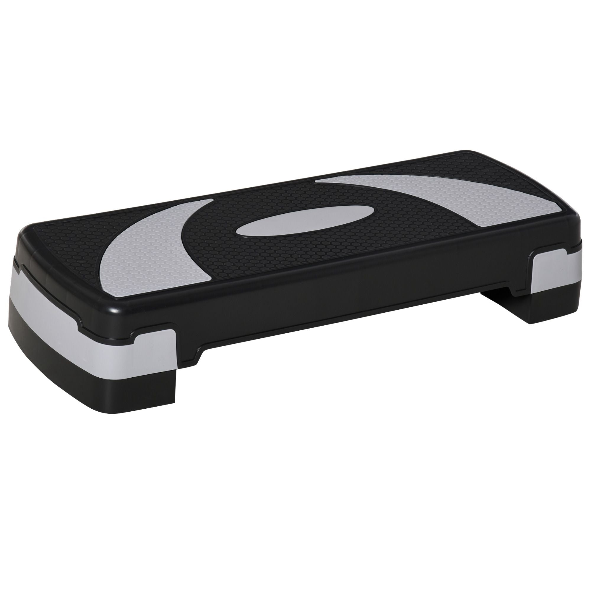 Easycomfort Stepper da Aerobica Regolabile in Altezza 10-15-20 cm Antiscivolo, Nero e Grigio