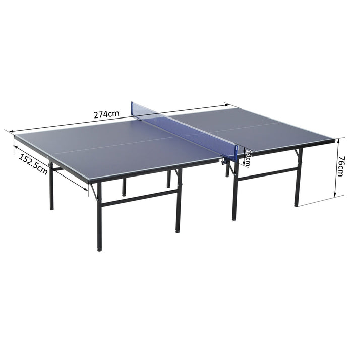 Easycomfort Tavolo da Ping Pong Pieghevole per Interni in MDF e Acciaio, 152.5 x 274 x 76 cm, Blu e Viola