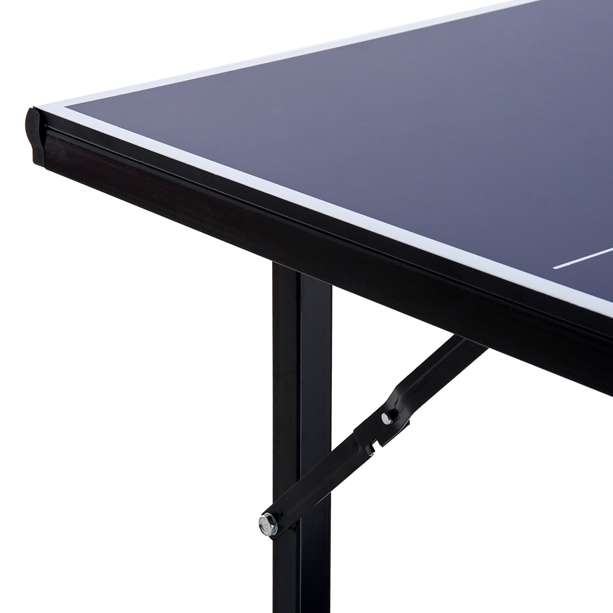 Easycomfort Tavolo da Ping Pong Pieghevole e Salvaspazio con Rete da Gioco per Interno, in Acciaio e MDF, 182x91x76cm, Blu