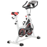 Easycomfort Cyclette Professionale, Bici da Spinning,Cyclette da Camera Regolabile con Schermo LCD e Portabicchieri, Volano 8kg, Bianco