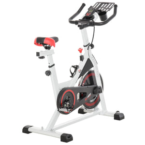 Easycomfort Cyclette Professionale, Bici da Spinning,Cyclette da Camera Regolabile con Schermo LCD e Portabicchieri, Volano 8kg, Bianco