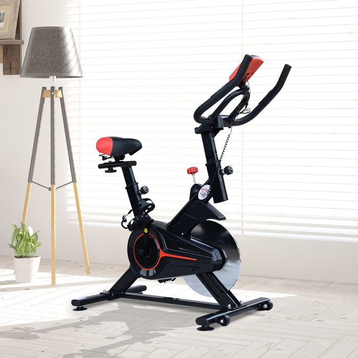 Easycomfort Cyclette Professionale da Camera con Sella Regolabile, Monitor e Volano 6kg, Allenamento Aerobico Fitness, 85×46×114cm
