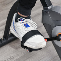 Easycomfort Cyclette Pieghevole con Schienale, Bande Elastiche e 8 Livelli di Intensità Regolabile, Cyclette Professionale con Display LCD, Porta Cellulare e Ruote di Trasporto