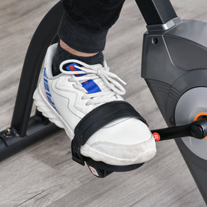 Easycomfort Cyclette Pieghevole con Schienale, Bande Elastiche e 8 Livelli di Intensità Regolabile, Cyclette Professionale con Display LCD, Porta Cellulare e Ruote di Trasporto