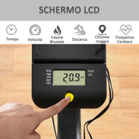 EASYCOMFORT Cyclette Magnetica Professionale da Camera in Acciaio e ABS con Sellino Regolabile, 100x50x116-126cm - Nero