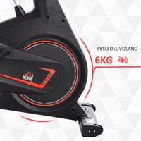 EASYCOMFORT Cyclette Magnetica Professionale da Camera in Acciaio e ABS con Sellino Regolabile, 100x50x116-126cm - Nero