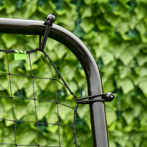 Easycomfort Rete da Calcio Rebounder Pieghevole con Bersaglio, Altezza e Angolazione Regolabili, Metallo e PE, 123x73x178.5cm, Nero