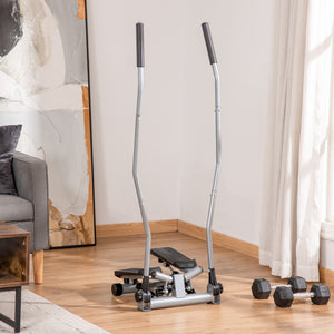 Easycomfort Stepper, Maniglie, Step Fitness con Monitor LCD per Casa e Palestra, Argento