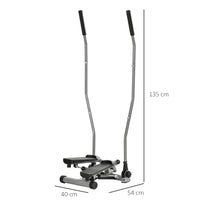 Easycomfort Stepper, Maniglie, Step Fitness con Monitor LCD per Casa e Palestra, Argento